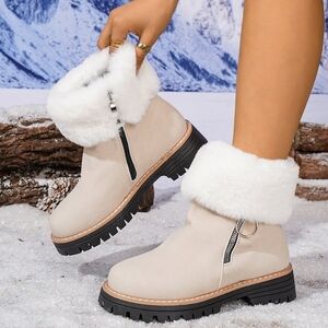 Women's Comfy Winter Warm Boots with Faux Fur Lining